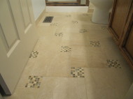 Custom bathroom tile floor